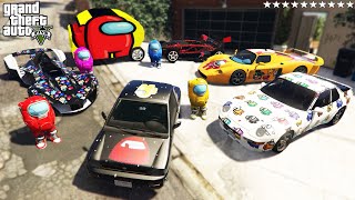 GTA 5  Stealing AMONG US Vehicles with Franklin! (Real Life Cars #34)