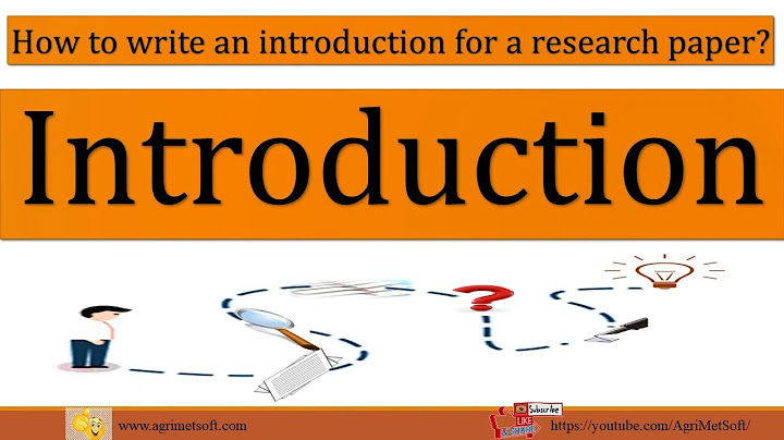 How to write an introduction paragraph to a research paper