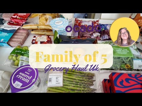 £80 Weekly OCADO UK Grocery Haul | March 2024 Family of 5