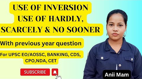 How to use Hardly, Scarcely, No Sooner || Use Of INVERSION😮😱 ||  English grammar by Anii Ma