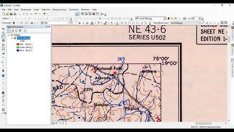 Georeferencing and reprojecting a scanned toposheet in ArcGIS