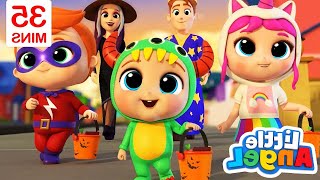 Trick Or Treat Costume Party! + 35 Minutes of More Little Angel Kids Songs \& Nursery Rhymes