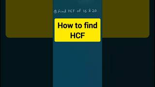 Finding HCF is so easy | shorts | youtube shorts | shorts youtubeshorts hcf maths