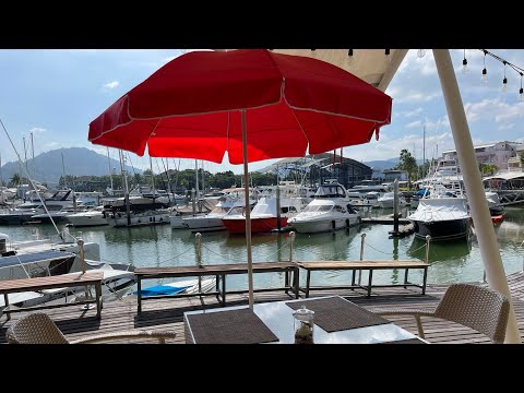 Phuket Boat Lagoon yacht club. Sailing in Thailand. Overview of luxury places at tropical island.