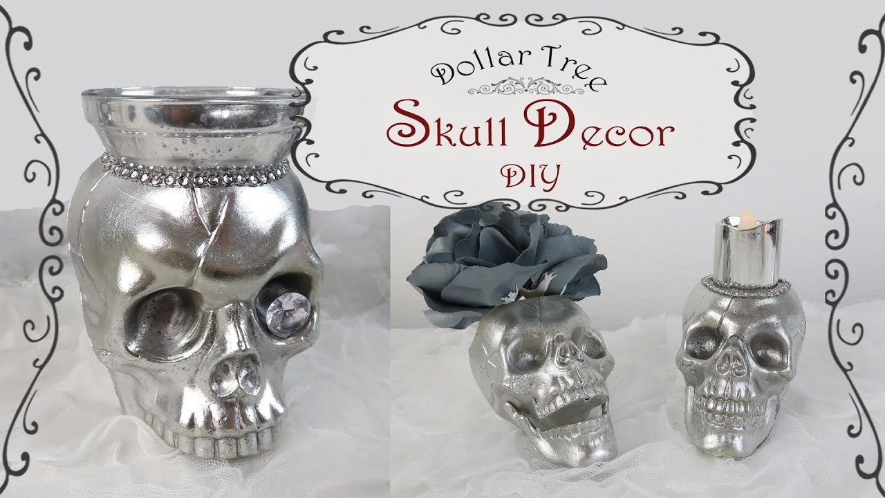 Skull Decor DIY / Halloween DIY / Dollar Tree DIY YouTube