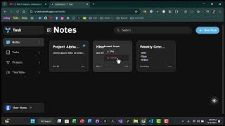 Notes Page Front End Completed screenshot 5