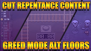 Unused/Hidden Repentance Content: Greed mode HUSH and ALT FLOORS (maybe future update)