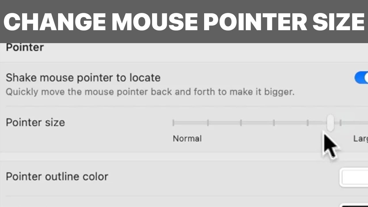 How to Change Your Mouse Pointer Size on Mac (macOS Tutorial) - YouTube