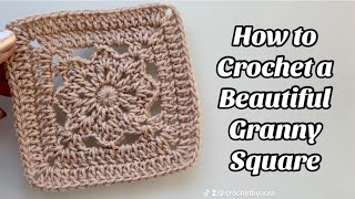 Crochet Pattern - Beautiful & Easy Granny Square - Tutorial for granny crochet projects - US Terms