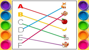 Match the Letters with Pictures 🔤🖍️ | ABC Matching Game for Kids | Fun Learning with Colorful Minds