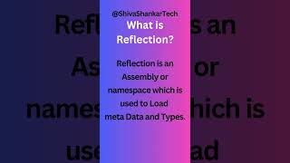 What is Reflection in C#? #dotnet #c#