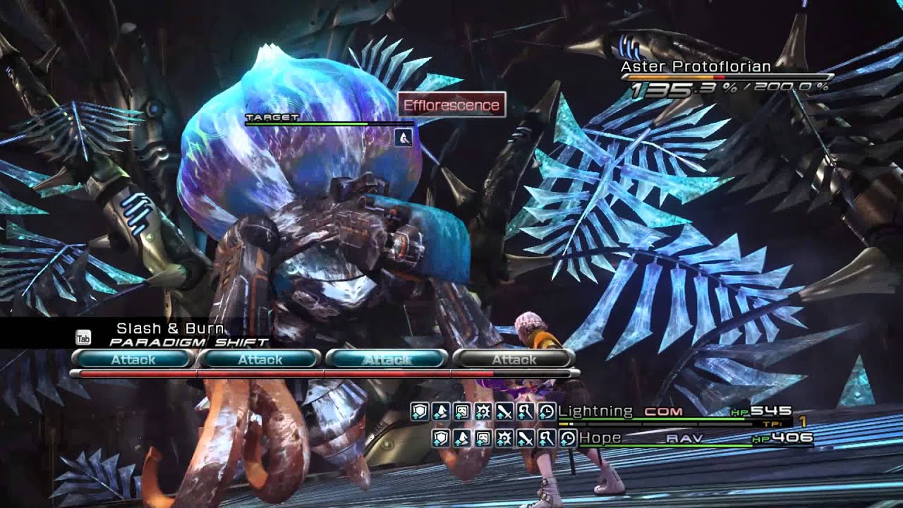 FF XIII 13 1080p FullHD how to beat 12 Aster Protoflorian