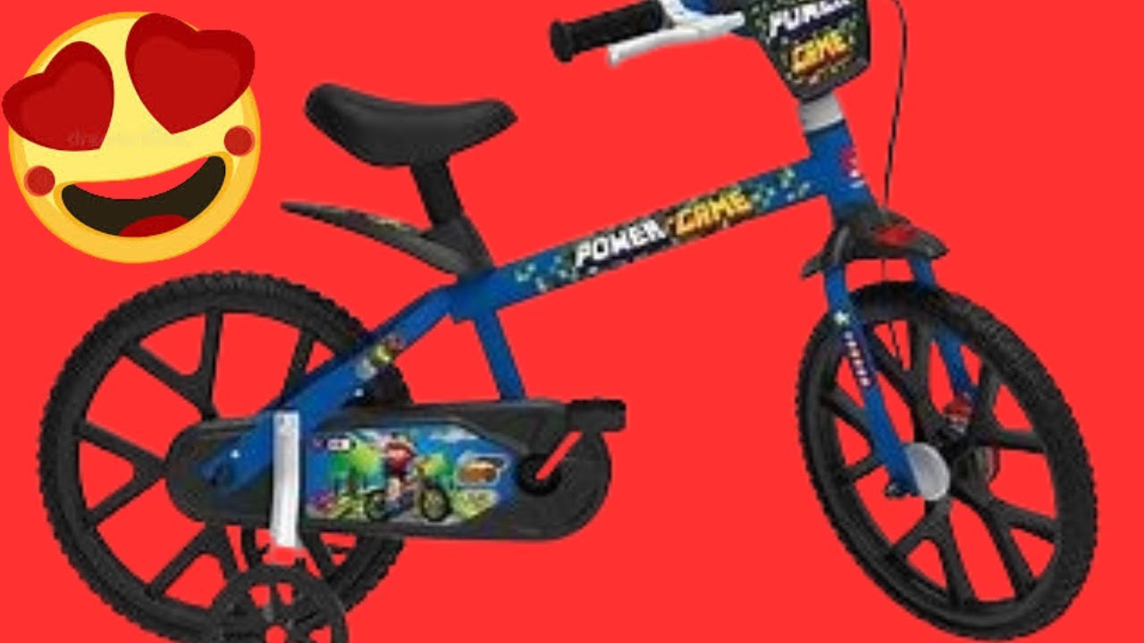 Bicicleta Infantil Aro 14 Bandeirante 3047   Power Game Azul 