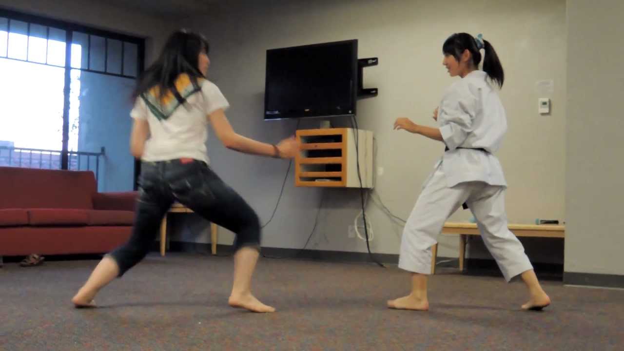 Sakiko and Tamane doing Awesome Karate!!