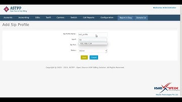 ASTPP 3 Tutorial  how to create SIP profile in ASTPP
