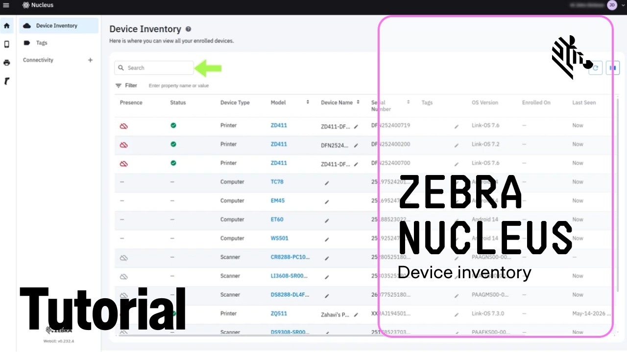 Nucleus: Device Inventory | Zebra