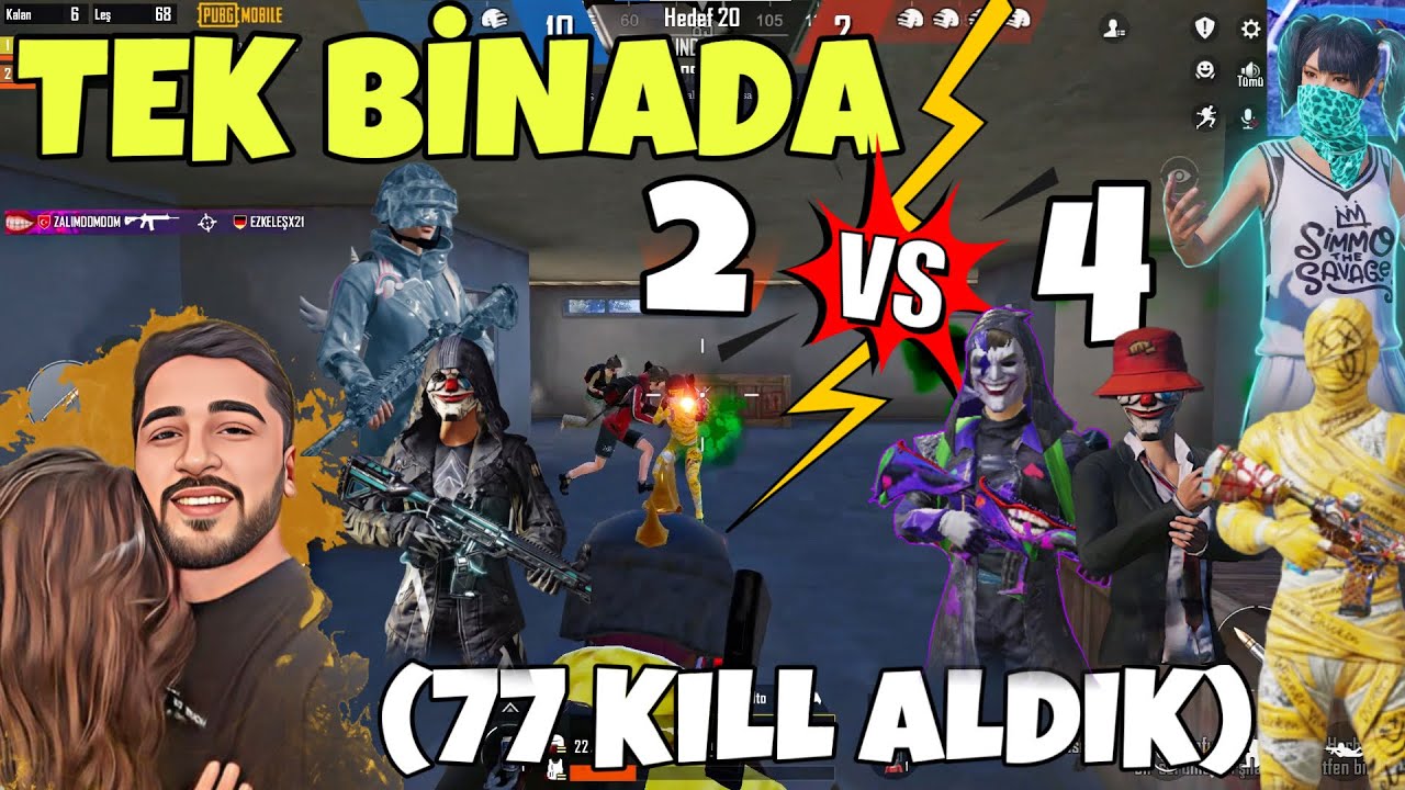 1 BİNADA 2V4 VS. ATTIK, 77 KILL ALDIM VE RAKİP PES ETTİ!