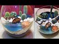 DIY terrarium with Boat in sea