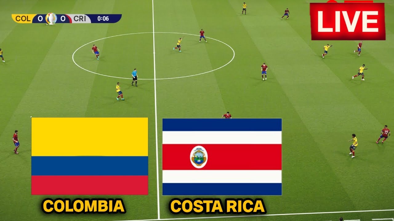 🔴COLOMBIA vs COSTA RICA EN VIVO | Copa América 2024 | Partido En vivo ...