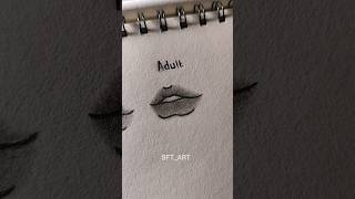 lips tutorial✨ Kids & Adult #drawing #tutorial #art #lips #sketch #shorts