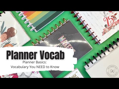 Planner Vocabulary You