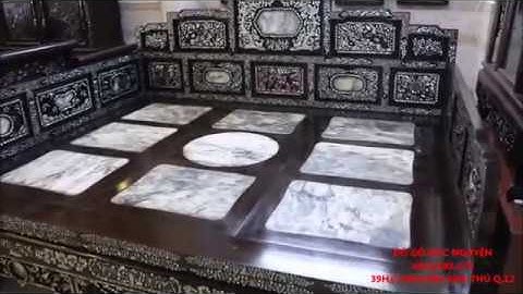 GIƯỜNG 3 THÀNH XƯA NGŨ SƠN KHẢM ỐC – VÂN ĐÁ ĐẸP HIẾM GẶP – GIƯỜNG CỔ CÔNG TỬ BẠC LIÊU