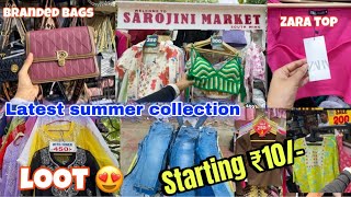 Sarojini Nagar Market Delhi | latest summer collection 2024 with shop number starting ₹10/- 😍