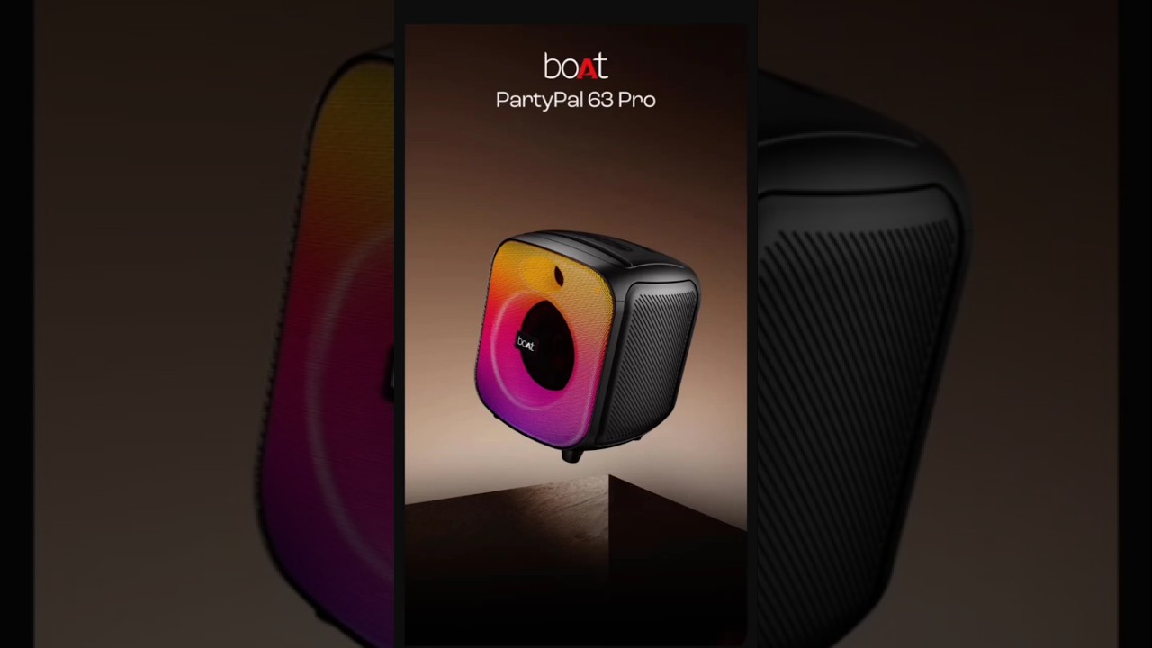 boAt PartyPal 63 Pro w/ Wireless Mic for Karaoke,8HRS Playback,RGB LEDs & TWS Feature 30W Bluetooth