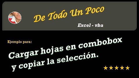 Carga combobox con las hojas y copia en otra la seleccionada.