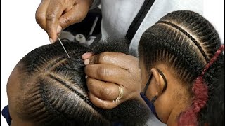 Needle & Thread Cornrows Low Bun on Natural Hair + Birthday Giveaway Winner Announcement.