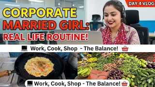 Daily Vlog Day 4 | My Office to Home Routine ✨ Corporate Girl Life After Marriage 💼🏠
