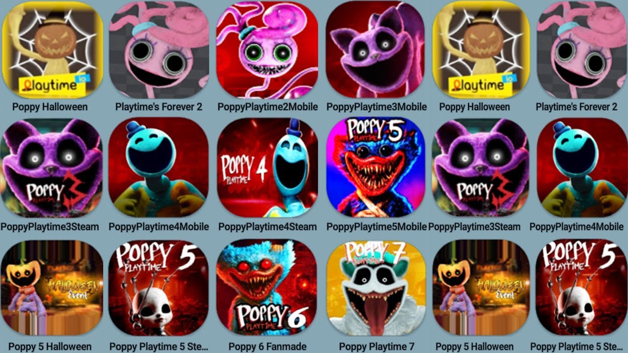 Poppy Playtime Roblox ,Poppy Playtime Mobile Vs Steam Chapter 1, 2, 3, 4, 5, 6, 7 | New Hand