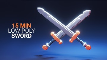 (BRAINCHILDART Armory #05) LOWPOLY Fantasy RPG SWORD in 15 MINUTES (Speed Modeling) in Blender 2.90