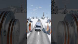 Cars & Police Van vs Hydraulic Crusher 😱