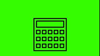 Animated Calculation Icon on Green Screen