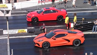 Hellcat Charger vs C8 Corvette, BMW and Audi RS3 - 1\/4 Mile Drag Races