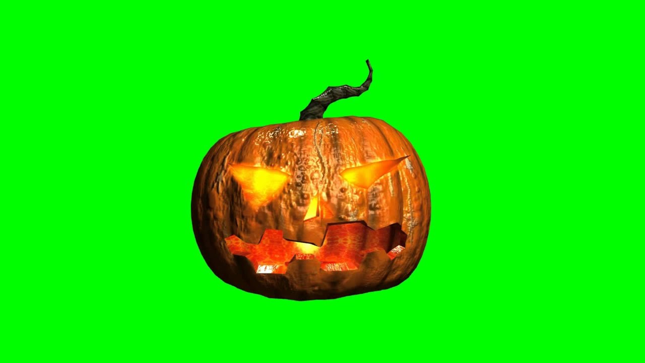 Halloween Pumpkin green screen free use YouTube