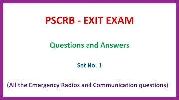 PSCRB - EXIT EXAM - Questions and Answers Set No. 1