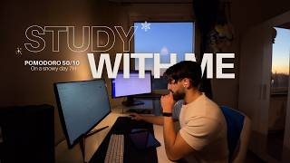🎓 7H - Study with me 📚 | 60/10 Pomodoro ⏳ | Cozy fireplace ❄️🔥| Engineering Student ⚙️