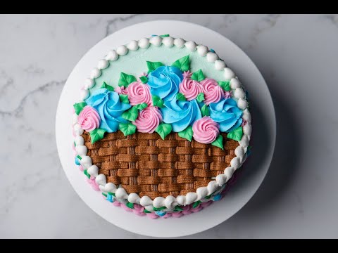 Making an easy basket weave cake- Mothers Day @Rosiesdessertspot