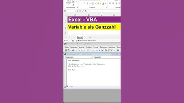 VBA Variable als Ganzzahl deklarieren - als normale Zahl zum rechnen