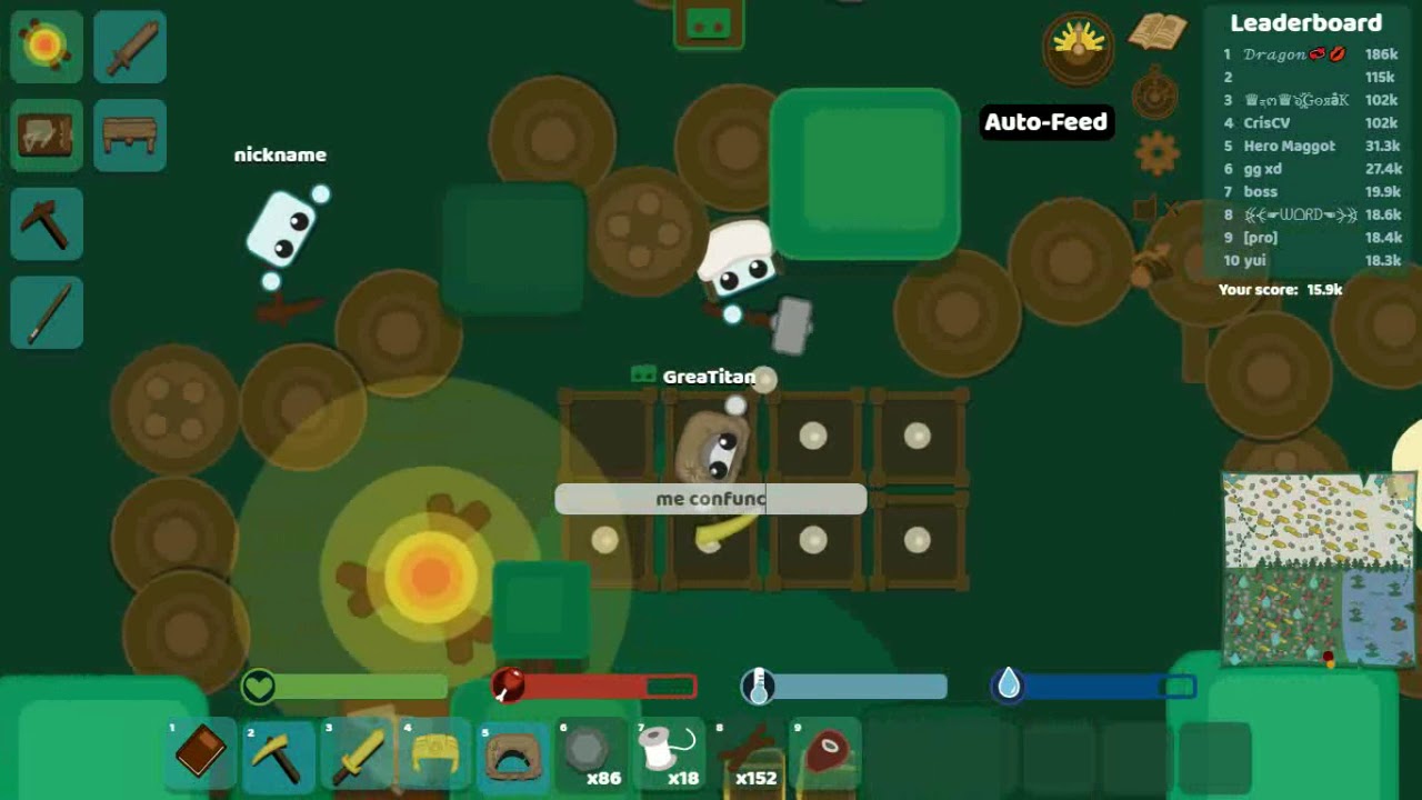 Starve.io  Poor house with garlic