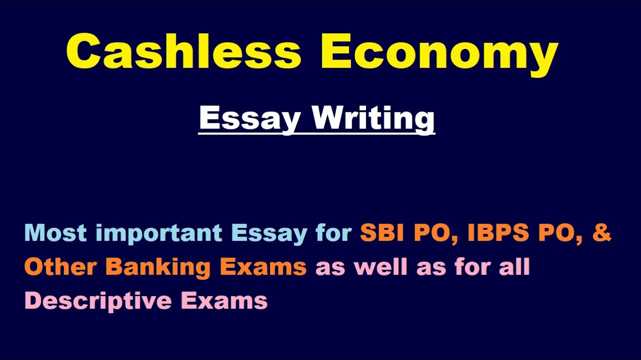 essay on cashless economy in 500 words