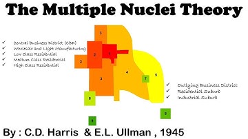 Multiple Nuclei Model on Hierarchy Central Functions and Places |Urban Geography|  Landuse Model |
