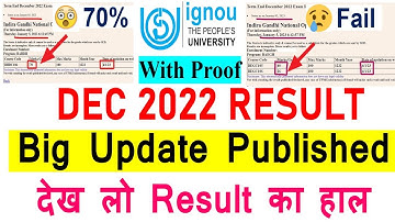 {Breaking News } IGNOU Dec Exam 2022 Result Big Update Published | देख लो Result का हाल | 6th update