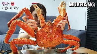 리얼먹방 킹크랩 먹방 남은 내장에 밥비벼먹기ㅣKing Crab ㅣReal SoundㅣAsmr MukbangㅣEating Showㅣ