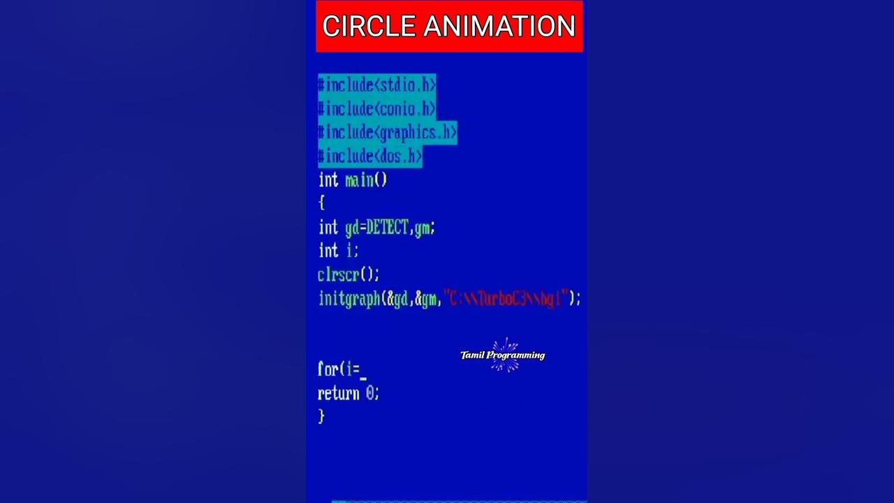 Circle Animation in C Graphics Programming #graphics#c #programming # ...