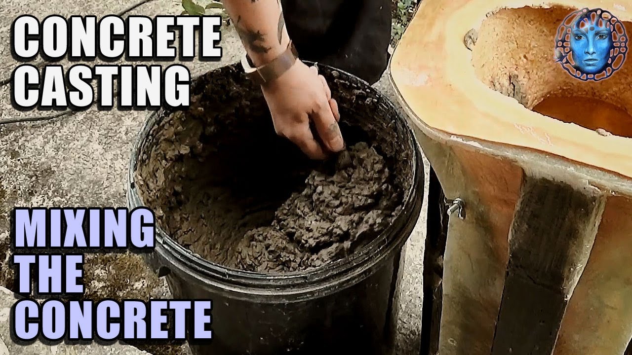 Mixing Concrete For Casting - YouTube