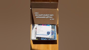 unboxing microsoft student ambassador swag box 📦 #unboxing #microsoft #short