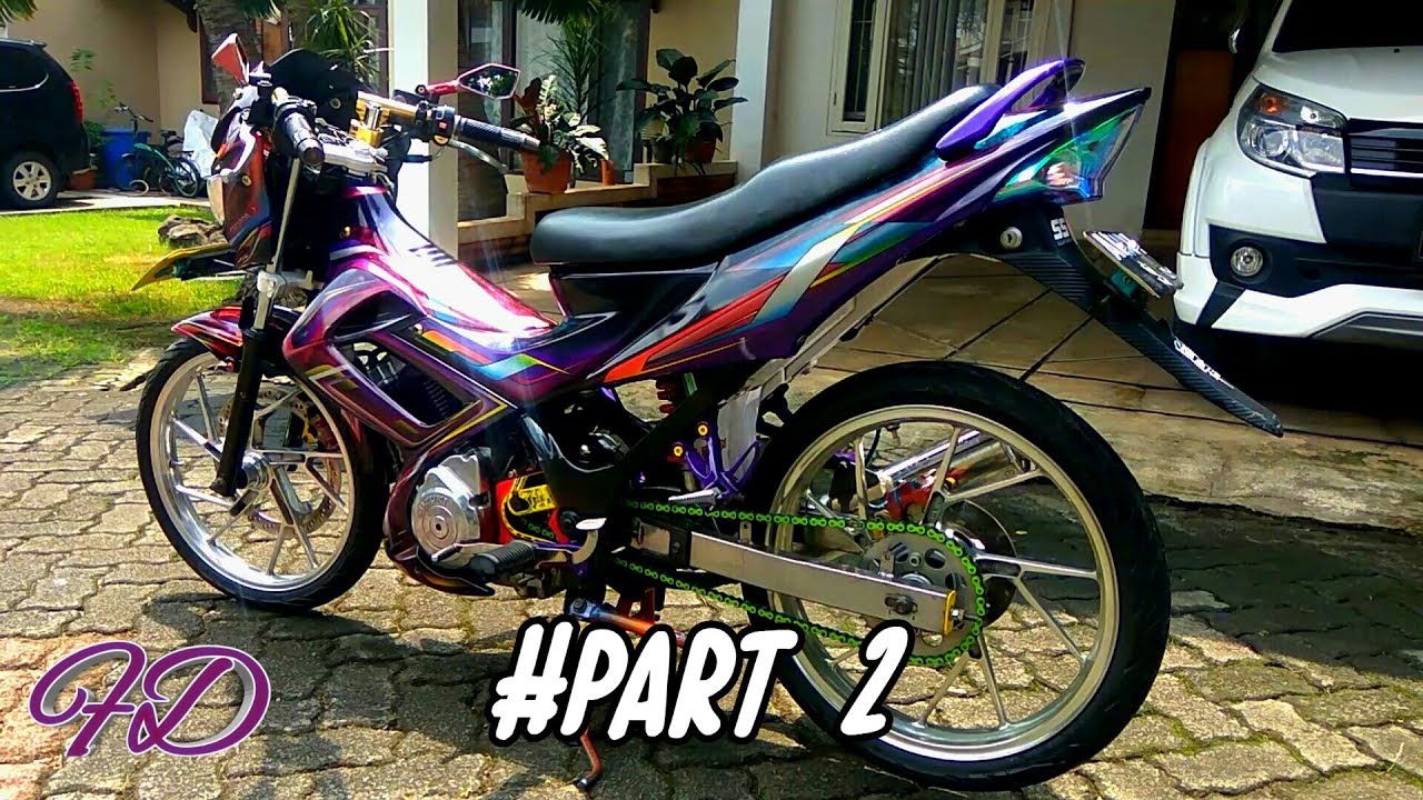 Full Airbrush Suzuki Satria Fu Part 2 Youtube